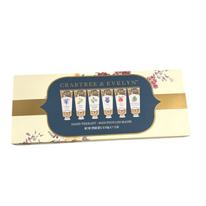 New Crabtree & Evelyn Hand Therapy Moisturizer Set, 6 Hand Creams, Gift Set